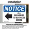 Signmission All Deliveries To Business Office Sign With Symbol, 7 in W x Rectangle, Vinyl Decal OS-2PACK-NS-D-57-L-10094 - alternate 4